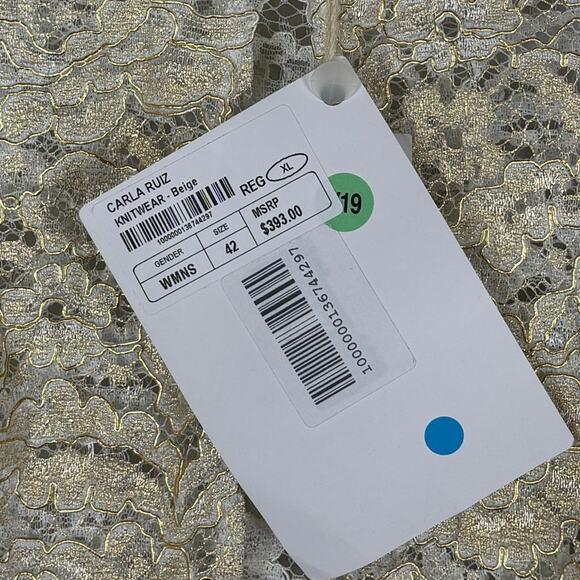 Carla Ruiz Floral Lace Cropped Jacket Classy Regal Victorian Regency Elegant XL - Picture 6 of 8